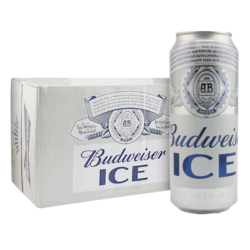 百威budweiser冰啤酒500ml18听