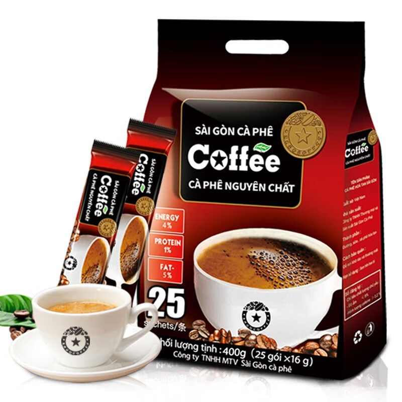 西贡（SAGOCOFFEE） 越南进口三合一速溶咖啡原味即溶咖啡粉冲调饮品 原味咖啡900g (18g*50条)