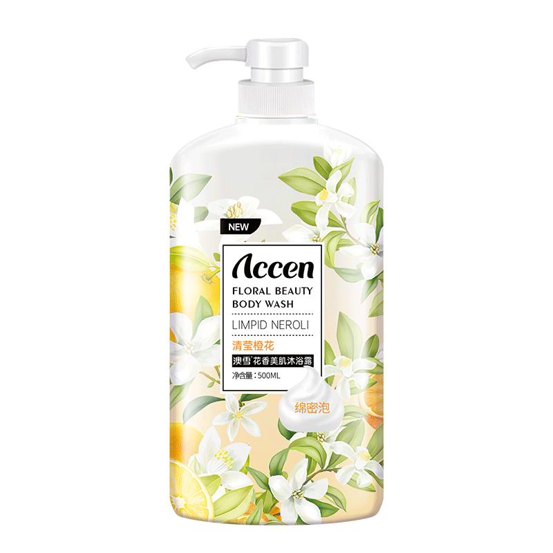 accen 澳雪 男女士通用家庭装 沐浴液 500ml 清莹橙花9.90元