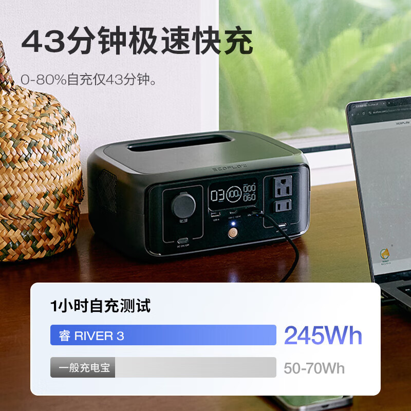  ECOFLOW 3upsƶԴ220v 76800mAhЯʼǱ籦ͣӦõԴ 300W 245Wh 3ups