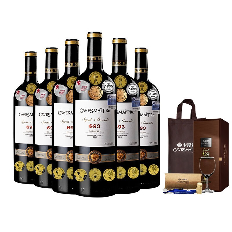 进口法国卡斯特aop750ml原瓶红葡萄酒品酒葡萄酒