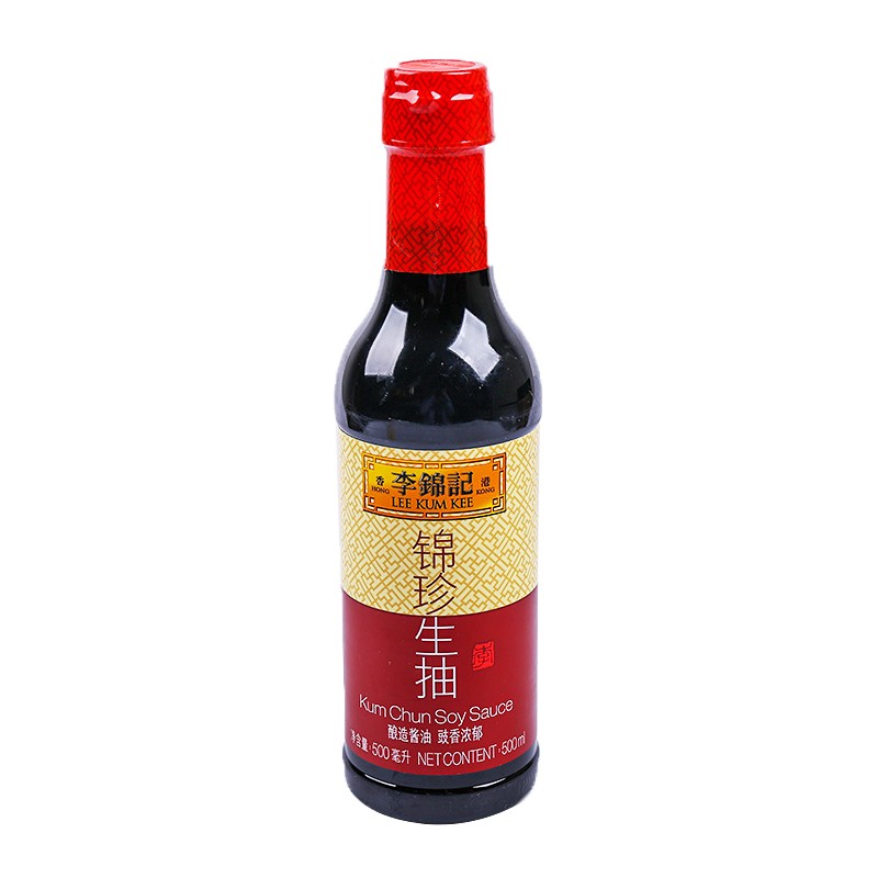 李锦记锦珍生抽500ml/瓶 烹饪酱油火锅调料厨房家用增香提鲜蒸炒焖炖