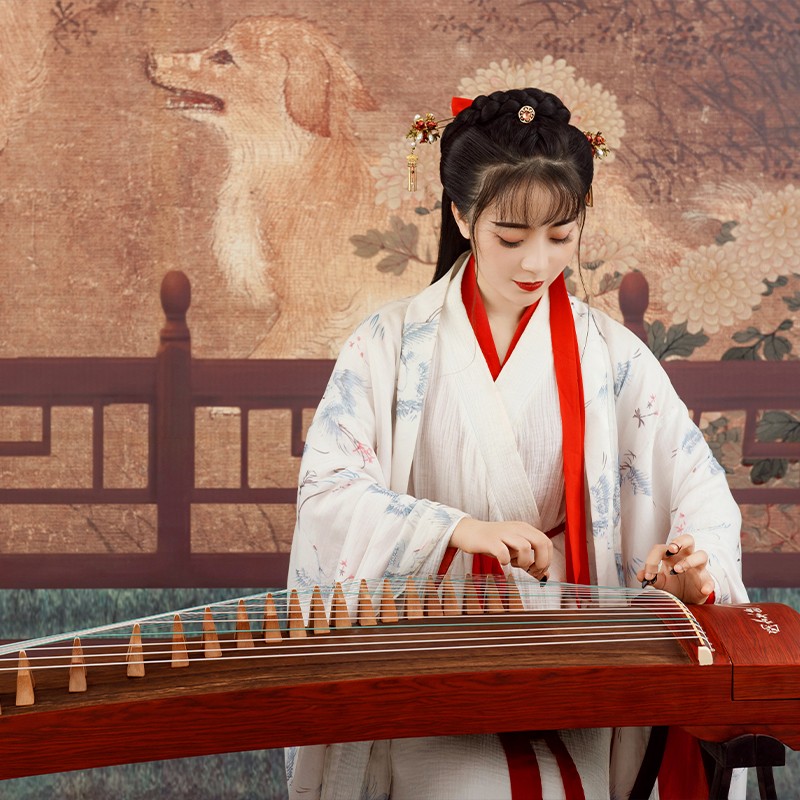 相思鸟(lovebird) 古筝 古筝紫檀花梨色 专业考级演奏刻字古筝 民族