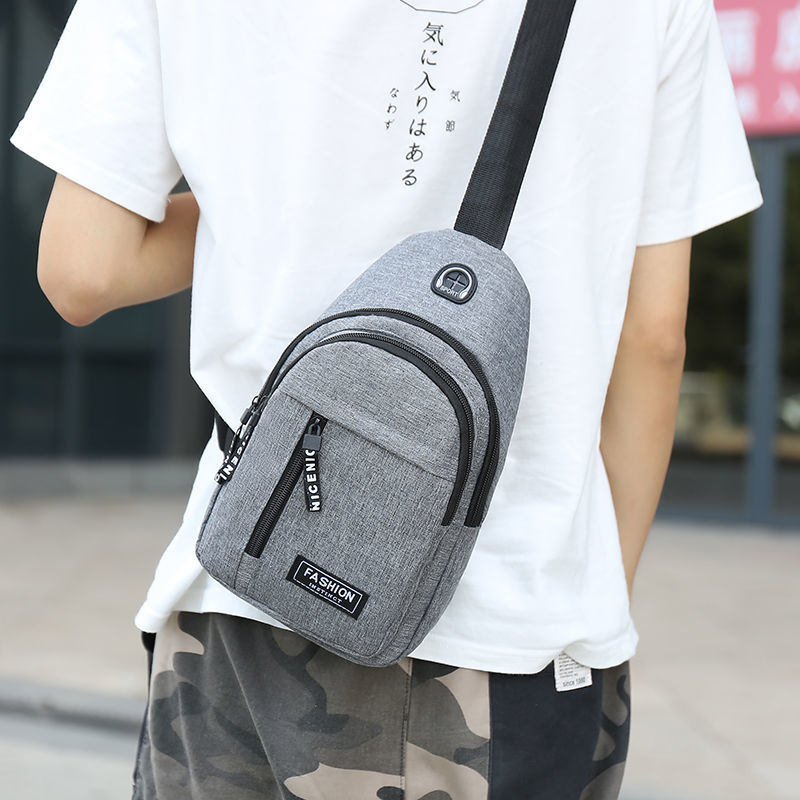【i年货节i】胸包男大容量斜挎包新款多功能运动户外胸包都市休闲单肩