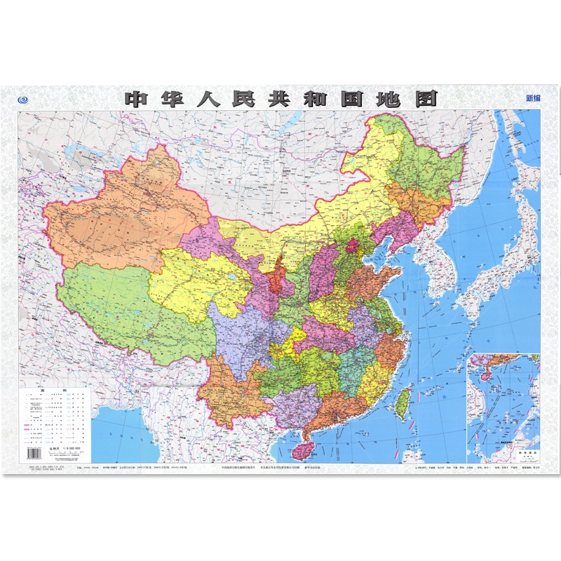 8米 中国地图 2021年版 新编中华人名共和国地图  全国行政区划图 约1