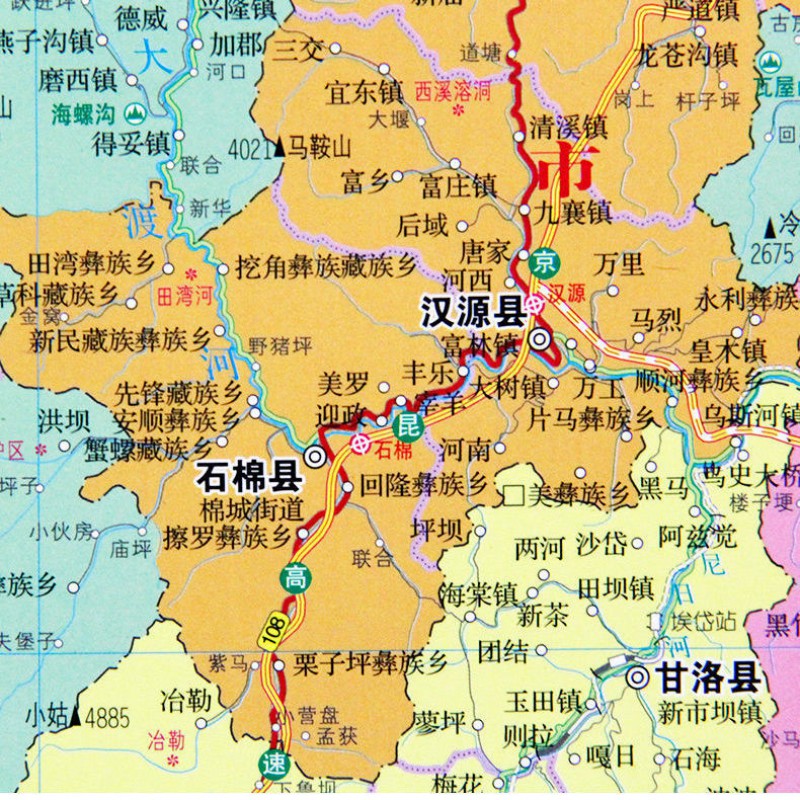 精装加厚贴墙四川省地图墙贴用图2020全新11米高清防水商务