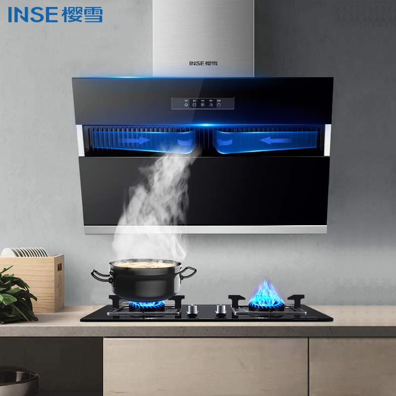 樱雪(inse)油烟机 抽油烟机套装 19立方米瞬吸 高性价比 900mm大尺寸