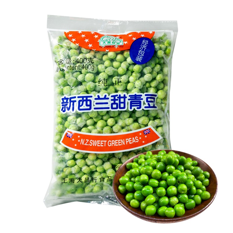 大昌食品新西兰甜青豆400g速冻青豆粒甜青豆小豌豆欧式净菜什锦菜沙拉