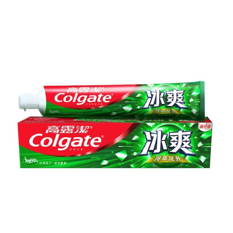 高露洁牙膏家庭实惠装口腔清洁护理冻感激醒热血薄荷 冰爽牙膏茶香