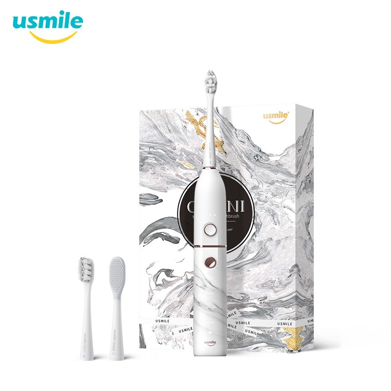 usmile 电动牙刷 成人款情侣版 声波级电动牙刷 大理石白色