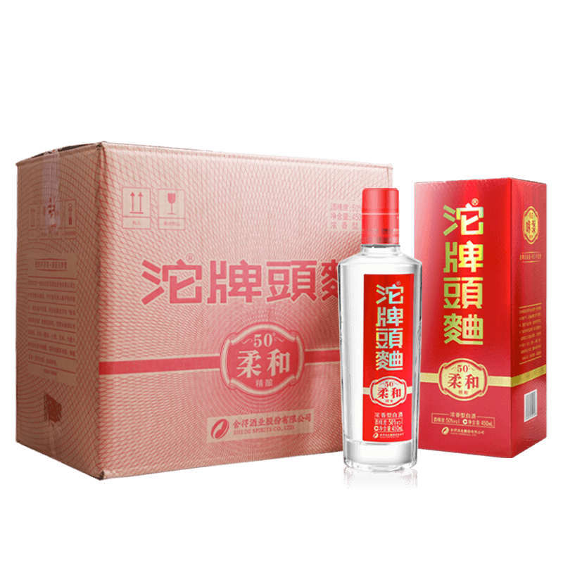 沱牌舍得 沱牌酒 2018年出厂沱牌头曲柔和 整箱装白酒 50度 450ml*6瓶