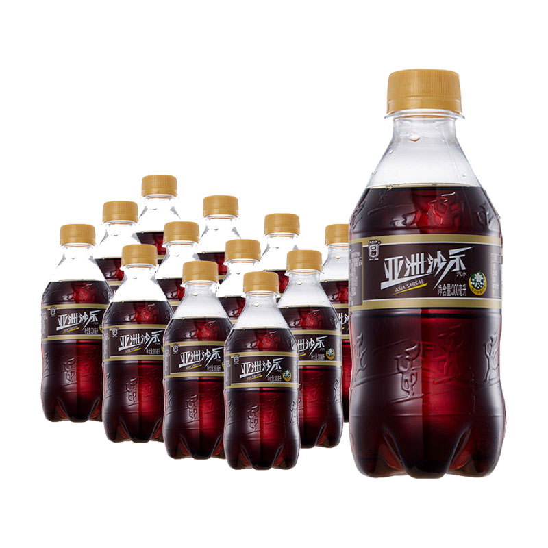 亚洲asia沙示汽水碳酸饮料300ml12整箱