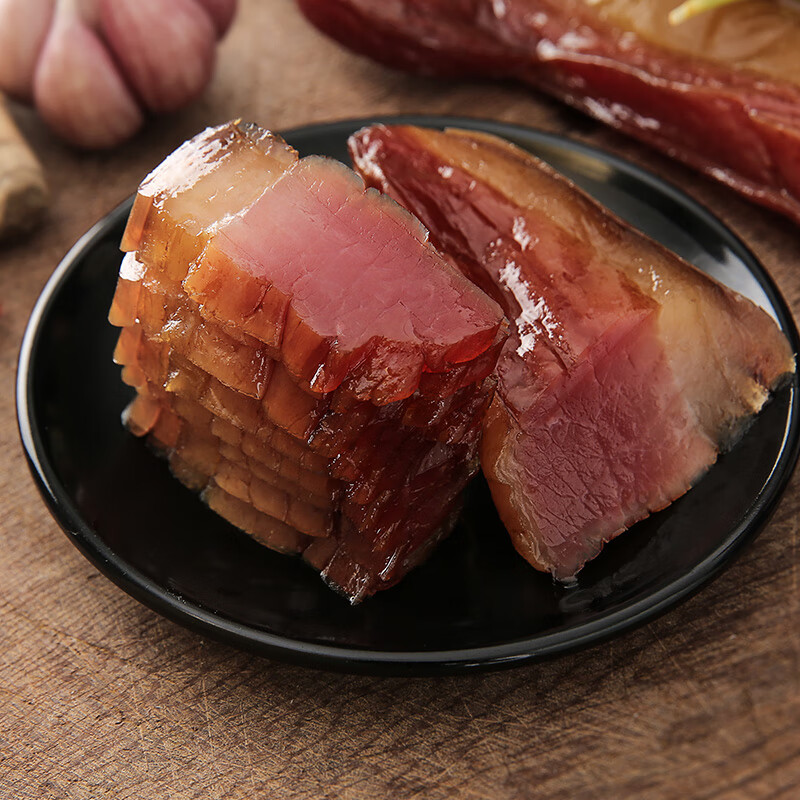 唐人神湖南腊肉200g湖南地方风味咸肉烟熏腊肉猪腿肉制作
