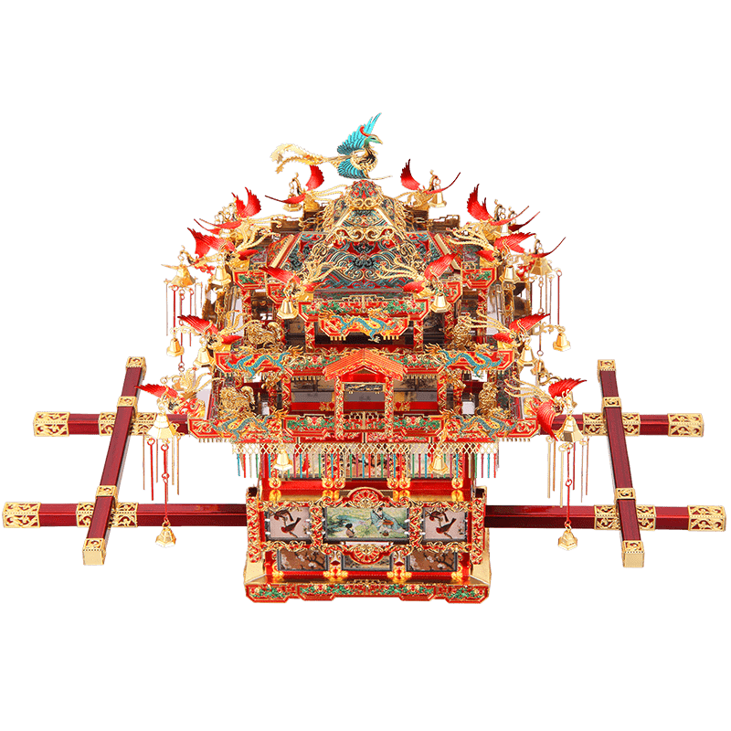 拍2件 拼酷(piececool)金属拼图 花轿3d立体拼装模型成年减压玩具diy