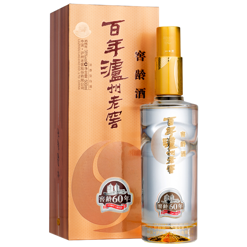 泸州老窖窖龄60年浓香型白酒38度500ml单瓶装