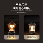 山力士 營地?zé)魬敉庹彰鳠魪?fù)古露營燈手提燈帳篷掛燈馬燈LED氛圍燈星野 星野3綠色干電池款