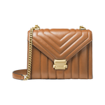 MICHAEL KORS 邁克·科爾斯 WHITNEY系列 女士大號(hào)鏈條皮質(zhì)單肩包 30F8GXIL3T203 棕色