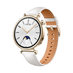 HUAWEI 華為 WATCH GT4 智能手表 41mm 凝霜白 真皮表帶