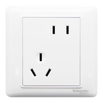 Schneider Electric 施耐德電氣 10A斜五孔插座 睿意系列 白色