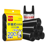 RDE 利得 背心式手提垃圾袋200只 50*60cm黑色