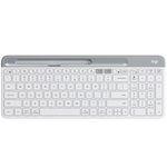 logitech 羅技 K580 101鍵 2.4G藍牙 優(yōu)聯(lián) 雙模無線薄膜鍵盤 白色 無光