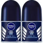 NIVEA MEN 妮維雅男士 妮維雅（NIVEA）男士止汗露 海洋酷爽長效抑汗香體走珠液套裝12ml*2