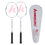 KAWASAKI 川崎 兒童羽毛球拍 白色 對拍