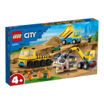 樂(lè)高（LEGO）積木拼裝城市系列60391 卡車(chē)與起重機(jī)男孩兒童玩具生日禮物