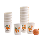 茶花（CHAHUA）原漿一次性紙杯PE淋膜杯家用結(jié)婚紙杯大號(hào)杯子加厚商用 【100只】1包218ML