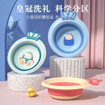 YeeHoO 英氏 X04A/B 兒童折疊臉盆 公主粉