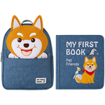 MY FIRST BOOK 寶寶寵物主題布書（贈書包＋漁夫帽＋手繪本+手提袋）