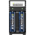 Delipow 德力普 18650 鋰電池+雙槽充電器 黑藍(lán) 5550mWh 2節(jié)