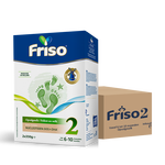 Friso 美素佳兒 荷蘭系列2段(6-10個(gè)月)較大嬰幼兒配方奶粉5倍DHA配方700g*6盒/箱
