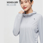 貓人防曬衣男女款upf50+夏季新款防紫外線透氣防曬服外套 銀灰色-女款 M