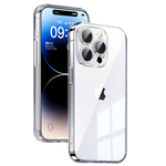 品勝 適用蘋果15Pro手機(jī)殼 iPhone15Pro保護(hù)套簡(jiǎn)約透明氣囊防摔超薄防震耐磨防塵全包抗指紋軟殼 透明
