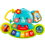匯樂玩具（HUILE TOYS）電子琴嬰兒玩具手指琴兒童玩具早教音樂男女孩寶寶玩具生日禮物 小萌象綠色