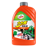 龜牌（Turtle Wax）帶蠟洗車液大桶洗車水蠟白車上光汽車清洗清潔劑泡沫液去污套裝 大力橙洗車液 1L 1瓶