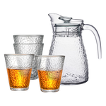 LOVWISH 樂唯詩 錘紋玻璃杯 1壺4杯