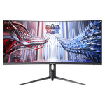 海信34英寸 WQHD帶魚(yú)屏 1000R黃金曲率 165Hz 1ms 廣色域 防撕裂 HDR400 21:9 旋轉(zhuǎn)升降 顯示器34G6K