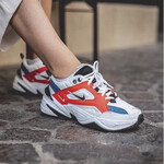 NIKE 耐克 M2K Tekno 女子休閑運(yùn)動鞋 AO3108-101 白橙色 38