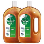Dettol 滴露 消毒液消毒水衣物除菌液 衣服洗衣機(jī)地板殺菌消毒劑噴霧 非84酒精 1.8L*2瓶