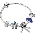 PANDORA 潘多拉 星愿閃耀925銀手鐲 17cm