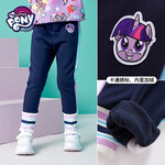 My Little Pony 小馬寶莉 女童加絨條紋運動長褲