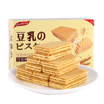 不多言日本風(fēng)味豆乳威化餅干夾心低代餐卡小零食下午茶麗脂奶酪芝士盒裝 【3盒/384g】豆乳威化餅干