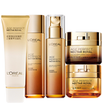 L'OREAL PARIS 巴黎歐萊雅 歐萊雅（L'OREAL）水乳套裝金致臻顏花蜜奢養(yǎng)小蜜罐面霜提拉緊致淡紋女士護膚化妝品 2件套(精華蜜+乳液)