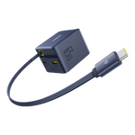 倍思（Baseus）Nomos 65W氮化鎵桌面充電器多口快充頭自帶伸縮線兼容PD65W適用華為小米三星平板手機