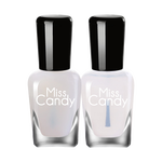 Miss Candy 糖果小姐 MissCandy健康指甲油蛋白強(qiáng)韌護(hù)甲油免烤可撕拉持久透明護(hù)理甲油套裝 15ml*2底油亮油套裝sc012