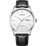西鐵城（CITIZEN）機(jī)械機(jī)芯牛皮表帶時(shí)尚休閑簡(jiǎn)約商務(wù)防水男表NH8350-08B