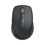 羅技（Logitech）大師系列 MX Anywhere 3S 靜音鼠標(biāo) 無線藍(lán)牙雙模鼠標(biāo) 商務(wù)辦公 便攜智能鼠標(biāo) 石墨黑 接收器另購