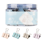 晨光(M&G)文具24只32mm省力長尾夾票夾 3#彩色金屬燕尾夾 莫蘭迪系列票據(jù)夾子 辦公用品ABS916Y7